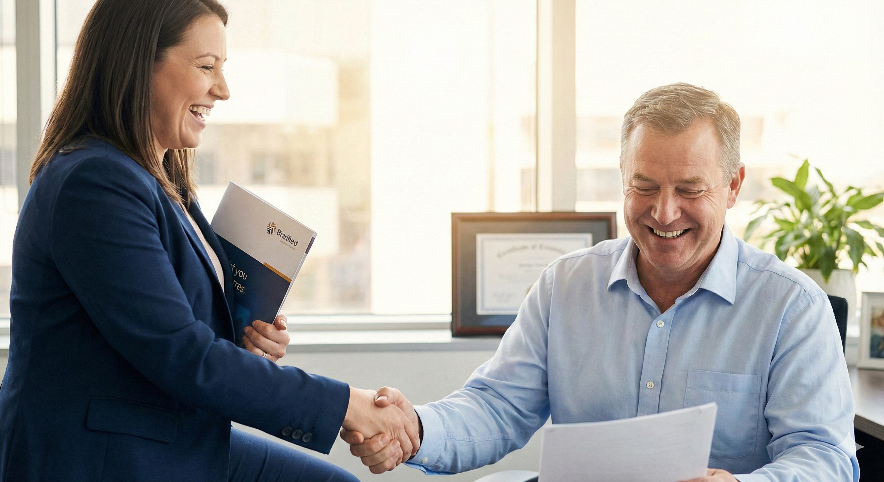 Professional tracing agent delivering successful results to satisfied client in UK office